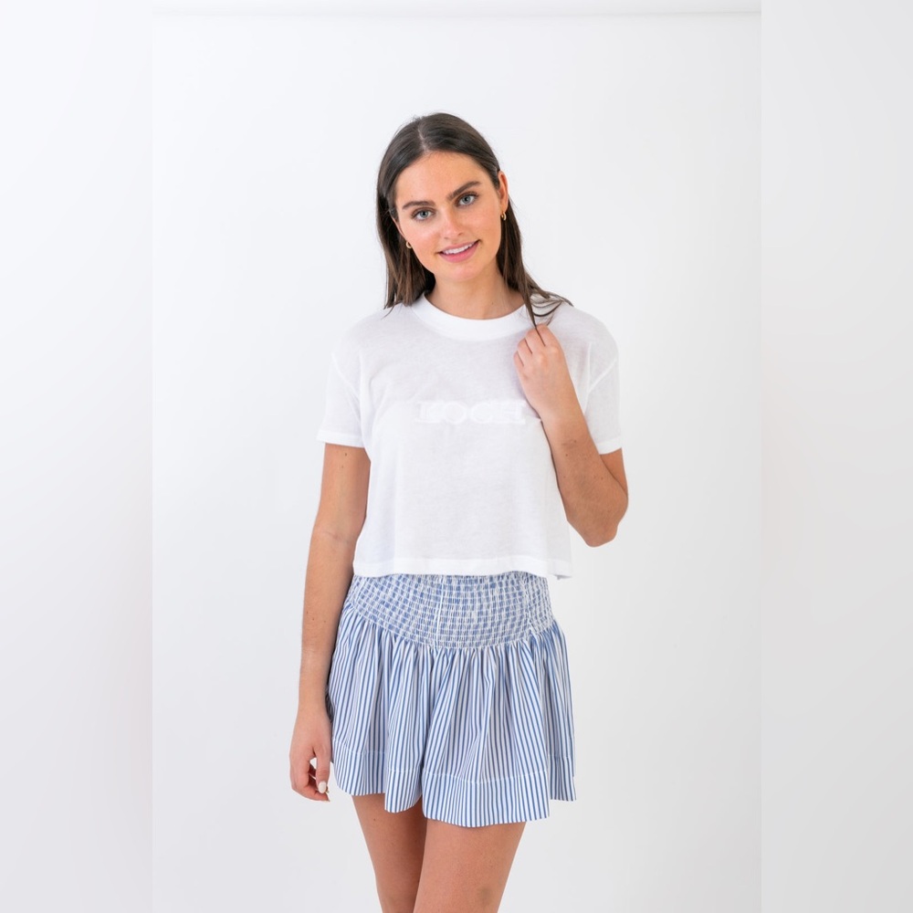 KOCH Women's Dannie Tee T Shirt Top White Cropped Size M - Picture 1 of 10
